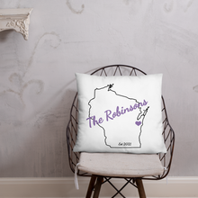 Load image into Gallery viewer, Last Name Pillow - White Background