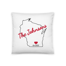 Load image into Gallery viewer, Last Name Pillow - White Background
