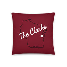 Load image into Gallery viewer, Last Name Pillow - Color Background