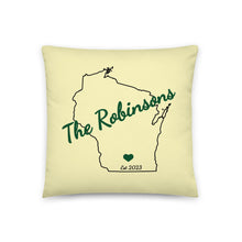 Load image into Gallery viewer, Last Name Pillow - Color Background