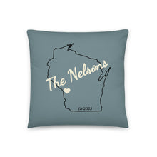 Load image into Gallery viewer, Last Name Pillow - Color Background