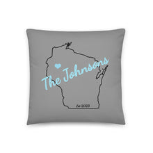Load image into Gallery viewer, Last Name Pillow - Color Background