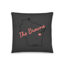 Load image into Gallery viewer, Last Name Pillow - Color Background