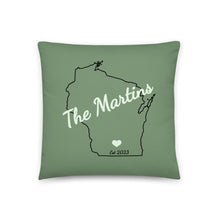 Load image into Gallery viewer, Last Name Pillow - Color Background