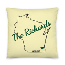 Load image into Gallery viewer, Last Name Pillow - Color Background