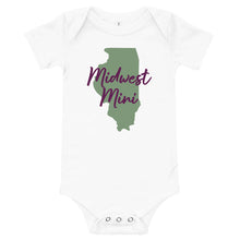 Load image into Gallery viewer, Midwest Mini One Piece - Multiple Fabric Colors & Custom Font Colors (18m-24m)