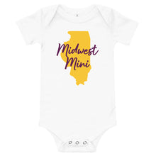 Load image into Gallery viewer, Midwest Mini One Piece - Multiple Fabric Colors and Custom Font Colors (12m-18m)