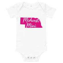 Load image into Gallery viewer, Midwest Mini One Piece - Multiple Fabric Colors and Custom Font Colors (12m-18m)
