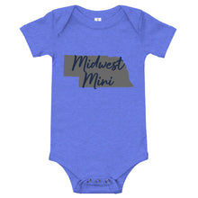 Load image into Gallery viewer, Midwest Mini One Piece - Multiple Fabric Colors & Custom Font Colors (18m-24m)