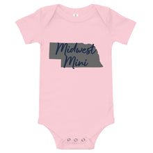 Load image into Gallery viewer, Midwest Mini One Piece - Multiple Fabric Colors & Custom Font Colors (18m-24m)