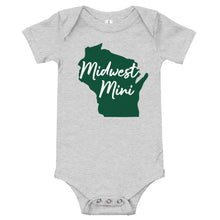 Load image into Gallery viewer, Midwest Mini One Piece - Multiple Fabric Colors & Custom Font Colors (6m-12m)