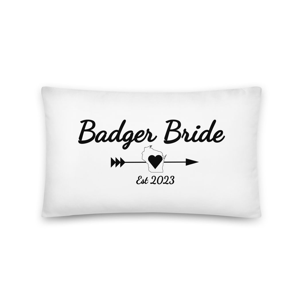 Badger Bride Personalized Pillow