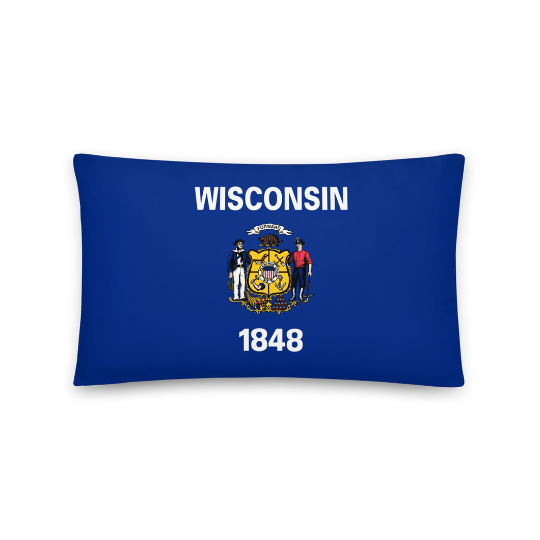 Wisconsin Flag Pillow
