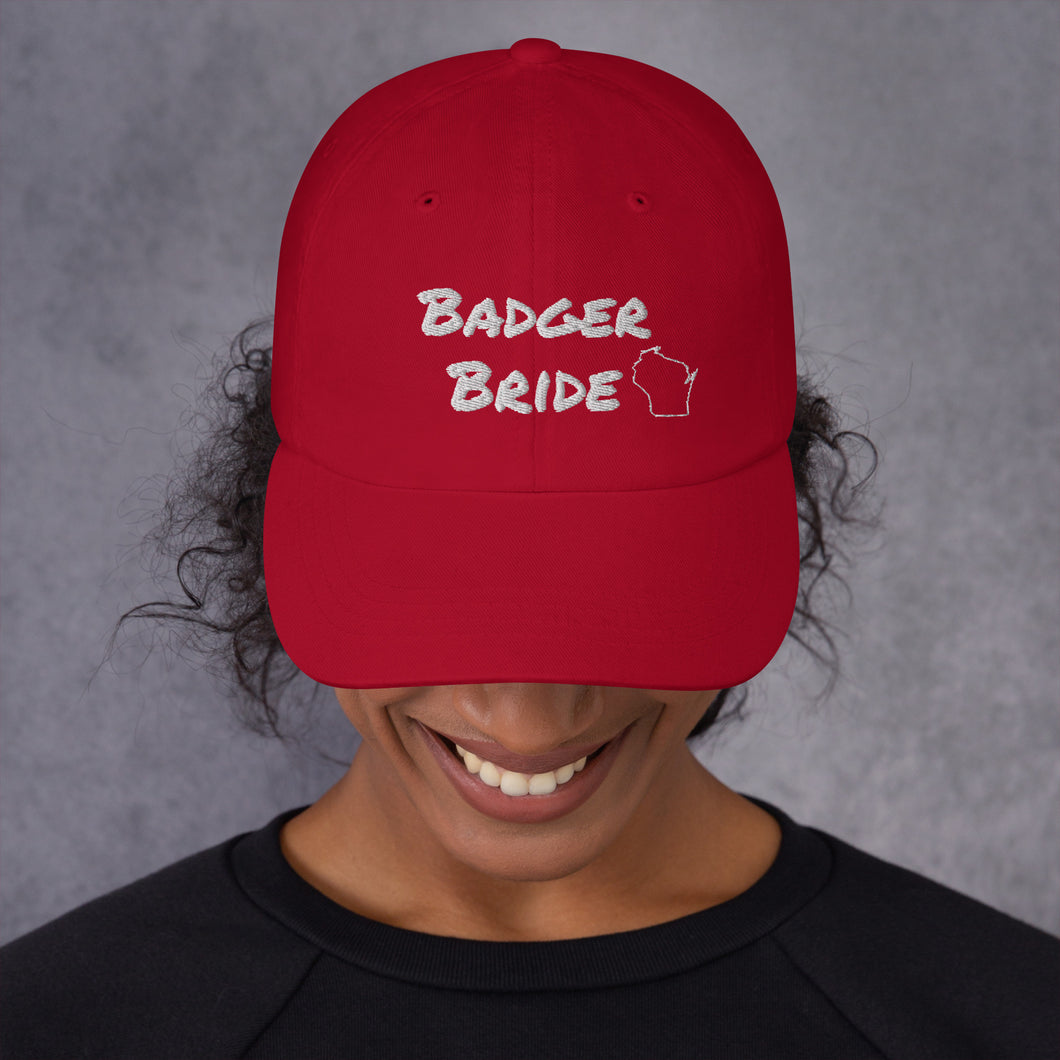 Badger Bride Baseball Hat - White Embroidery, Multiple Colors Available