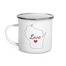 Load image into Gallery viewer, Wisconsin Love Enamel Mug - *Limited Edition*
