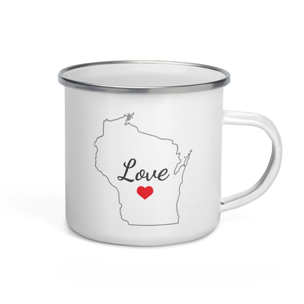 Wisconsin Love Enamel Mug - *Limited Edition*
