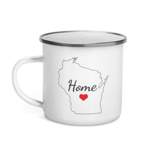 Load image into Gallery viewer, Wisconsin Home Enamel Mug
