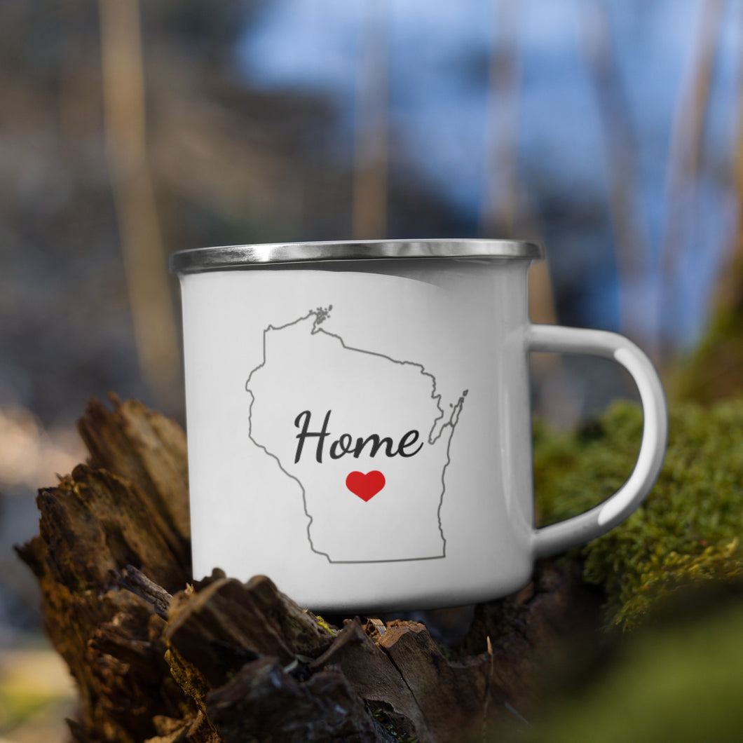 Wisconsin Home Enamel Mug