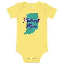 Load image into Gallery viewer, Midwest Mini One Piece - Multiple Fabric Colors &amp; Custom Font Colors (3m-6m)
