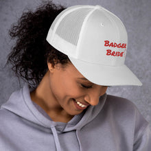 Load image into Gallery viewer, Badger Bride Trucker Cap - Red Embroidery
