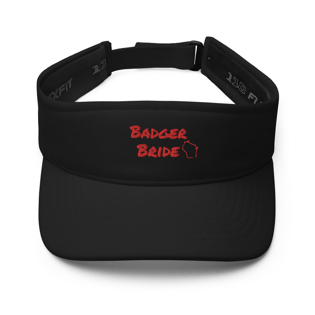 Badger Bride Visor - Red Embroidery, Multiple Colors
